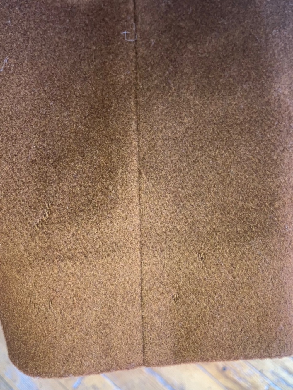 Chocolate brown, long wool coat - Picture 9 of 13